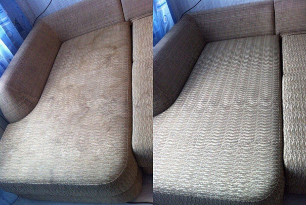 Полная химчистка дивана с тяжёлым загрязнением
